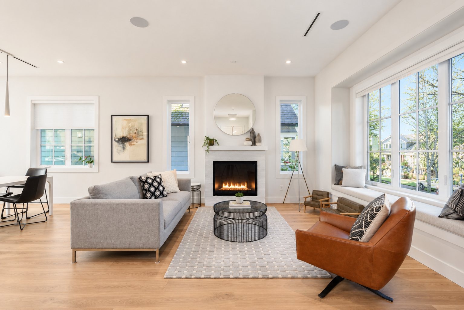 Living room with gas fireplace