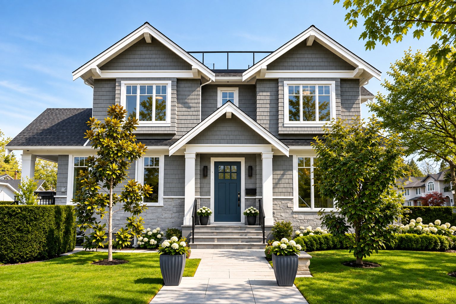 Kitsilano Corner Residence front elevation