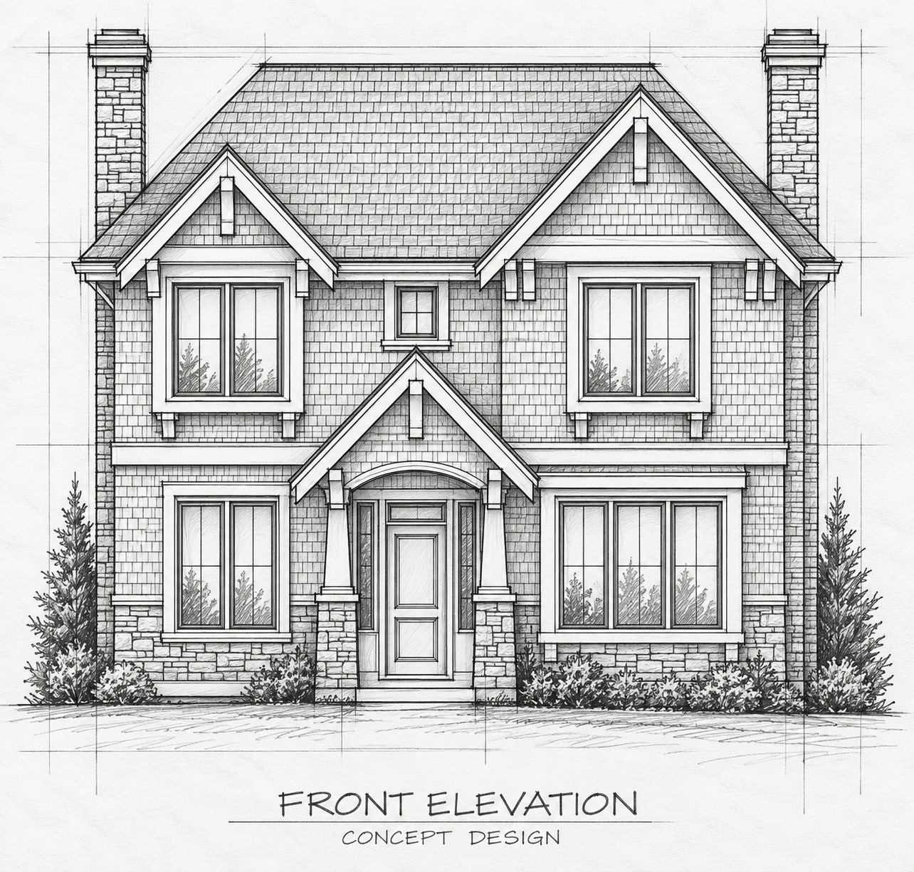 Concept sketch of the Westside Vancouver front elevation